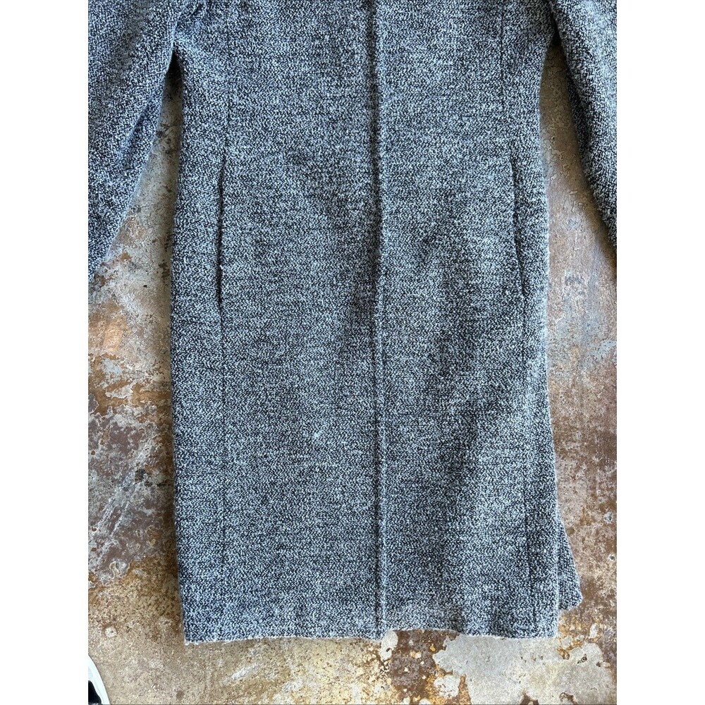 Jacqueline Ferrar Womens Gray Wool Long Sleeve Collared Trench Coat Size 4P - Picture 3 of 7
